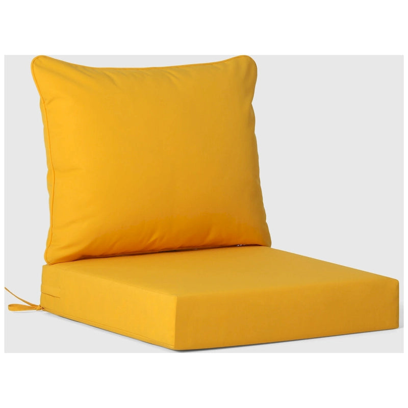 Polytrends Birchwood Sedia da Esterno Senza Braccioli in HDPE Per Tutte le Stagioni, Colore Bianco, Con Cuscini (1 Pezzo)
