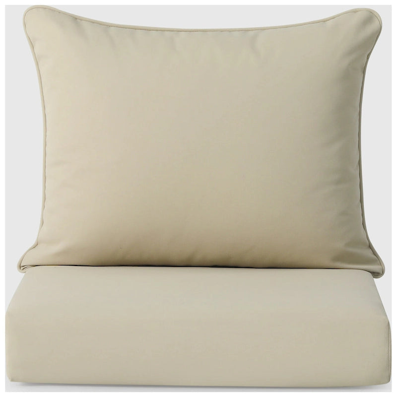 Polytrends Birchwood Sedia da Esterno Senza Braccioli in HDPE Per Tutte le Stagioni, Colore Bianco, Con Cuscini (1 Pezzo)