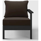 Polytrends Birchwood Sedia da Esterno a Braccio Destro con Cuscini, in HDPE, Resistente alle Intemperie, Nera (1 Pezzo)