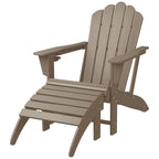 Poltrona Adirondack da esterno in polietilene con pouf Polytrends Aderson