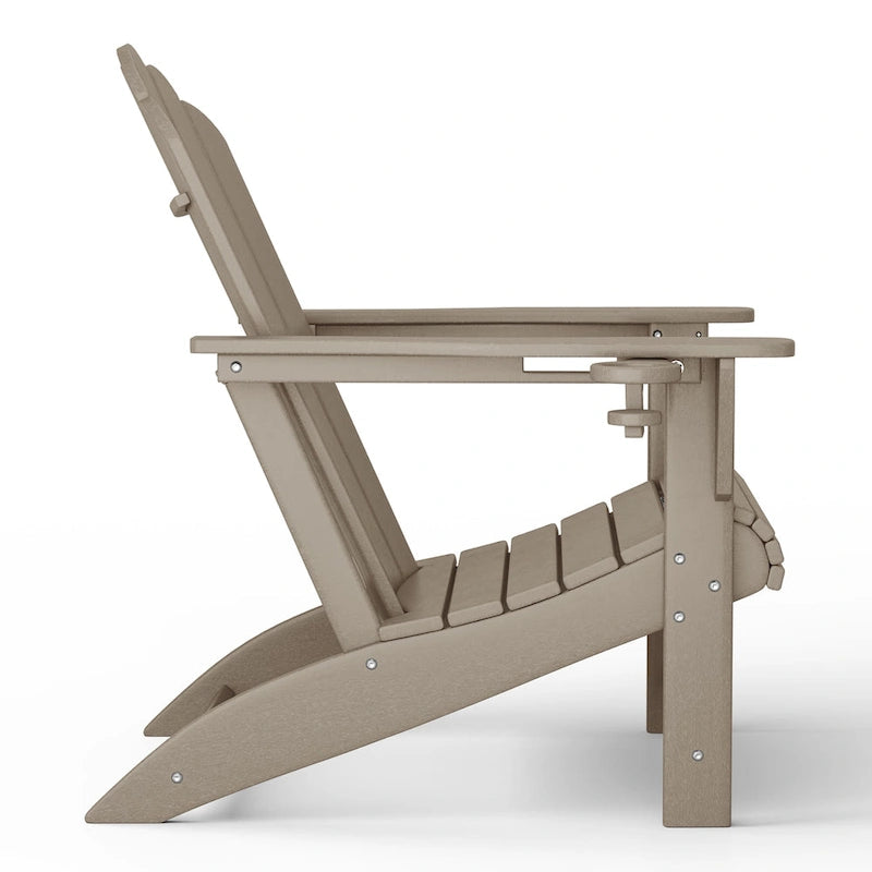 Poltrona Adirondack da esterno in polietilene con pouf Polytrends Aderson