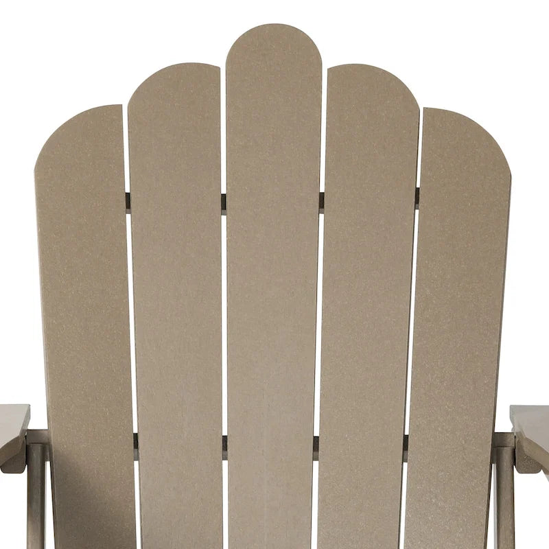 Poltrona Adirondack da esterno in polietilene con pouf Polytrends Aderson