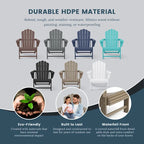 Poltrona Adirondack da esterno in polietilene con pouf Polytrends Aderson