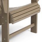Poltrona Adirondack da esterno in polietilene con pouf Polytrends Aderson