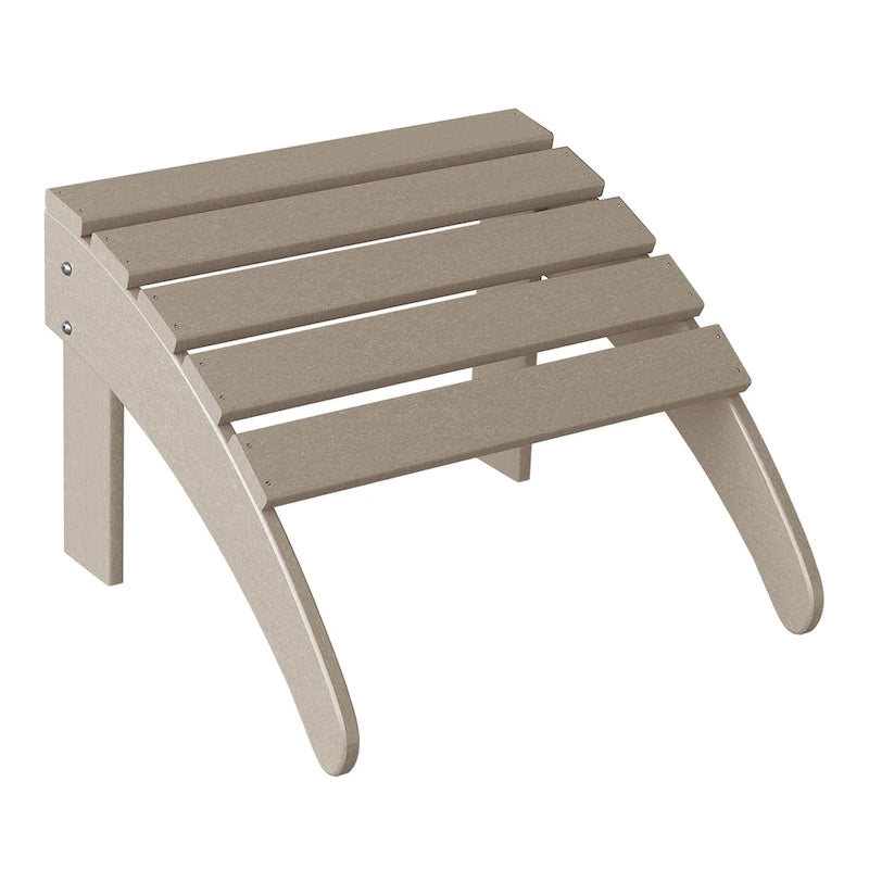 Poltrona Adirondack da esterno in polietilene con pouf Polytrends Aderson