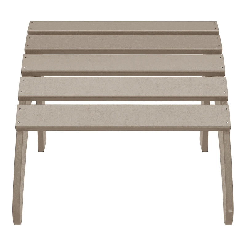 Poltrona Adirondack da esterno in polietilene con pouf Polytrends Aderson