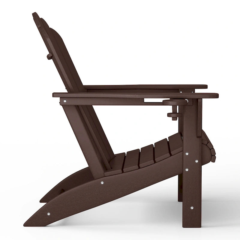 Poltrona Adirondack da esterno in polietilene con pouf Polytrends Aderson