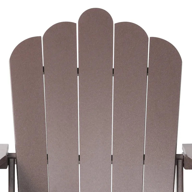 Poltrona Adirondack da esterno in polietilene con pouf Polytrends Aderson