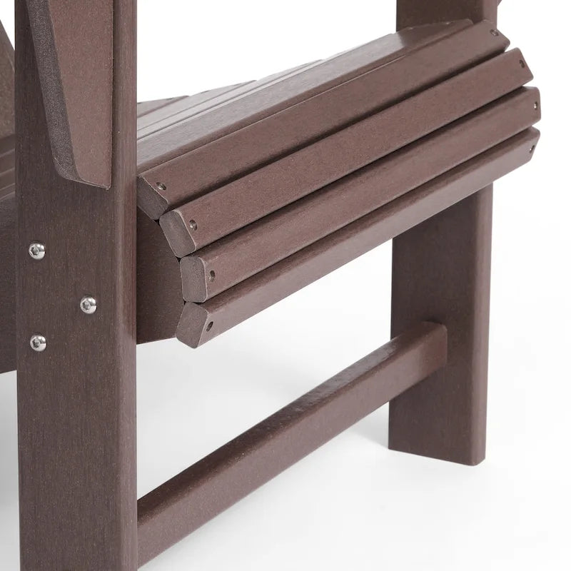 Poltrona Adirondack da esterno in polietilene con pouf Polytrends Aderson