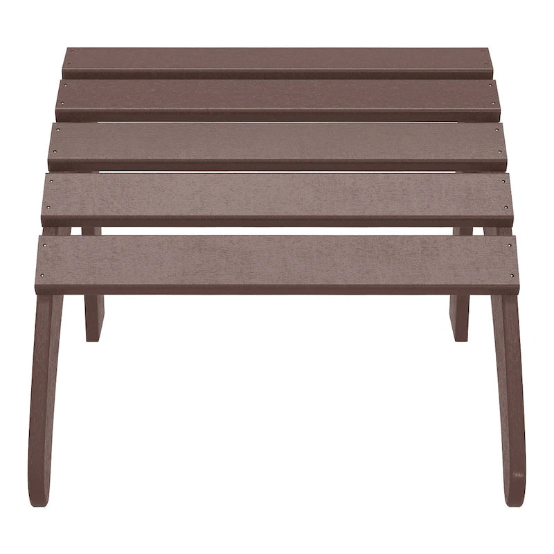 Poltrona Adirondack da esterno in polietilene con pouf Polytrends Aderson