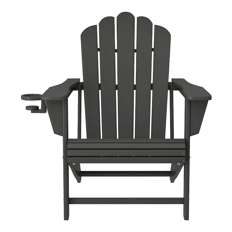 Poltrona Adirondack da esterno in polietilene con pouf Polytrends Aderson
