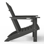 Poltrona Adirondack da esterno in polietilene con pouf Polytrends Aderson