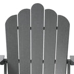 Poltrona Adirondack da esterno in polietilene con pouf Polytrends Aderson