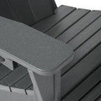 Poltrona Adirondack da esterno in polietilene con pouf Polytrends Aderson