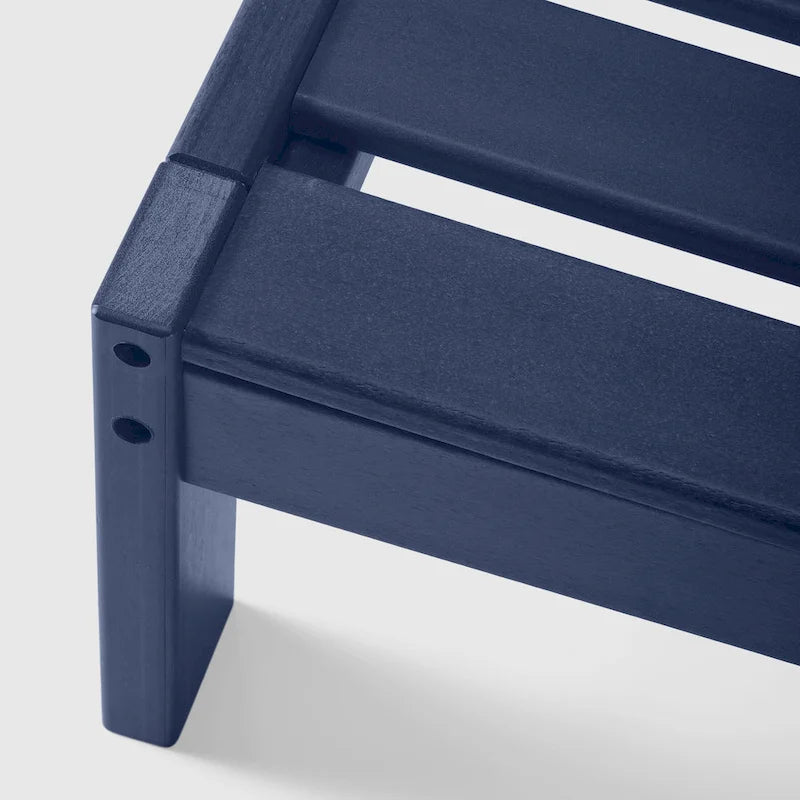Polytrends Birchwood Sedia da Esterni da Patio con Bracciolo Sinistro, in HDPE, Resistente alle Intemperie, Blu Scuro, con Cuscini (1 Pezzo)