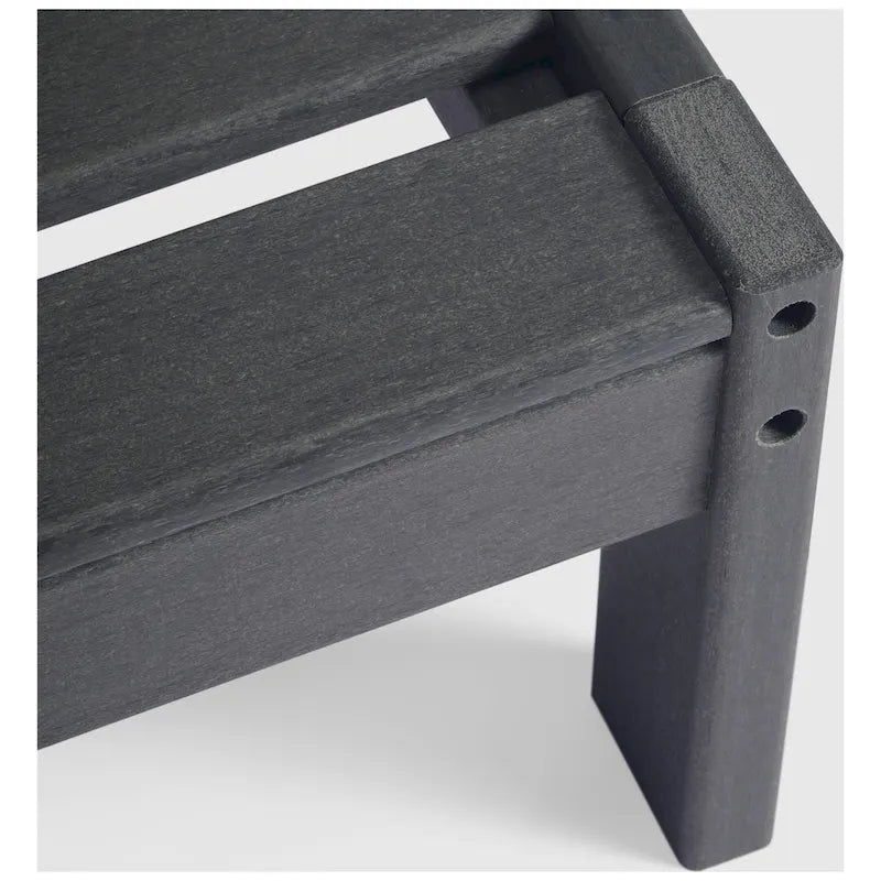 Polytrends Birchwood Sedia da Esterno a Braccio Destro con Cuscini, in HDPE, per Tutte le Stagioni, Colore Grigio (1 Pezzo)