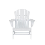 Set conversazione Polytrends Altura da esterno a 5 pezzi, con sedie Adirondack e tavolino da caffè quadrato