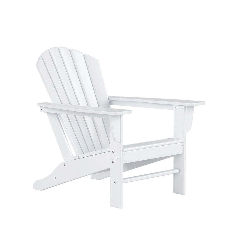 Set conversazione Polytrends Altura da esterno a 5 pezzi, con sedie Adirondack e tavolino da caffè quadrato