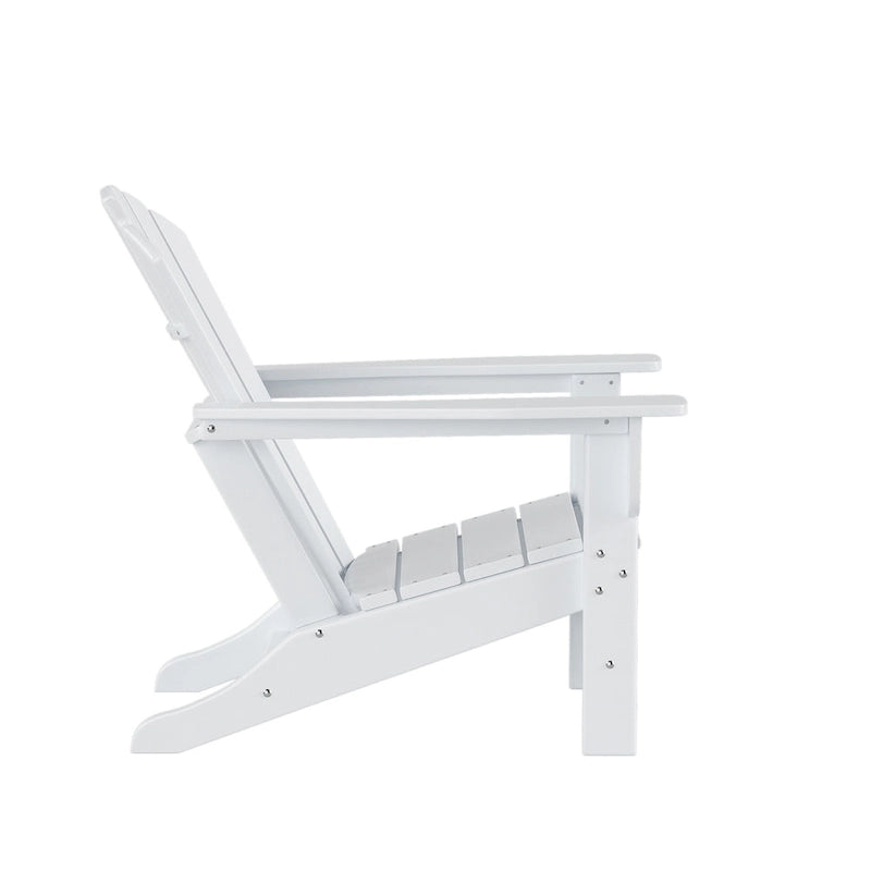 Set conversazione Polytrends Altura da esterno a 5 pezzi, con sedie Adirondack e tavolino da caffè quadrato