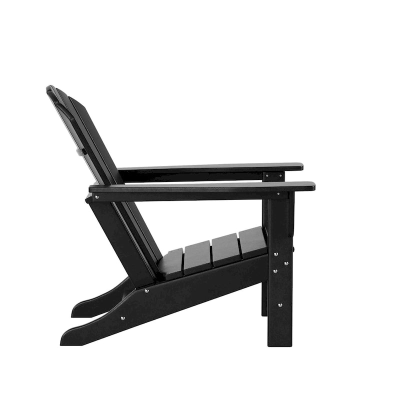 Set conversazione Polytrends Altura da esterno a 5 pezzi, con sedie Adirondack e tavolino da caffè quadrato