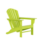 Set conversazione Polytrends Altura da esterno a 5 pezzi, con sedie Adirondack e tavolino da caffè quadrato
