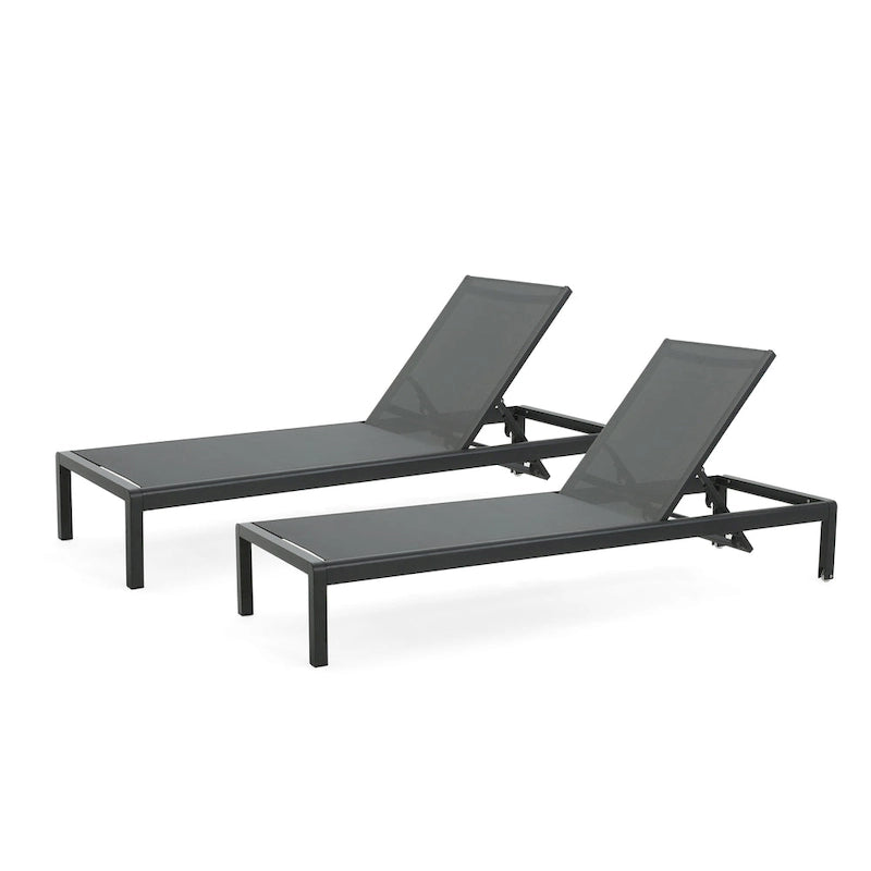 Chaise longue Cape Coral Kd Nera (Mp2) (set da 2)