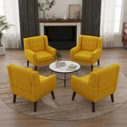 Set di 4 Poltroncine in Cotone per Soggiorno