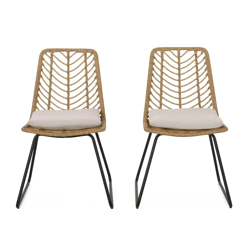 Sedia con cuscino, set da 2