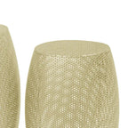 Christopher Knight Home Set di 2 tavolini rotondi in metallo con struttura cava - 16,5 L x 16,5 P x 20,75 H