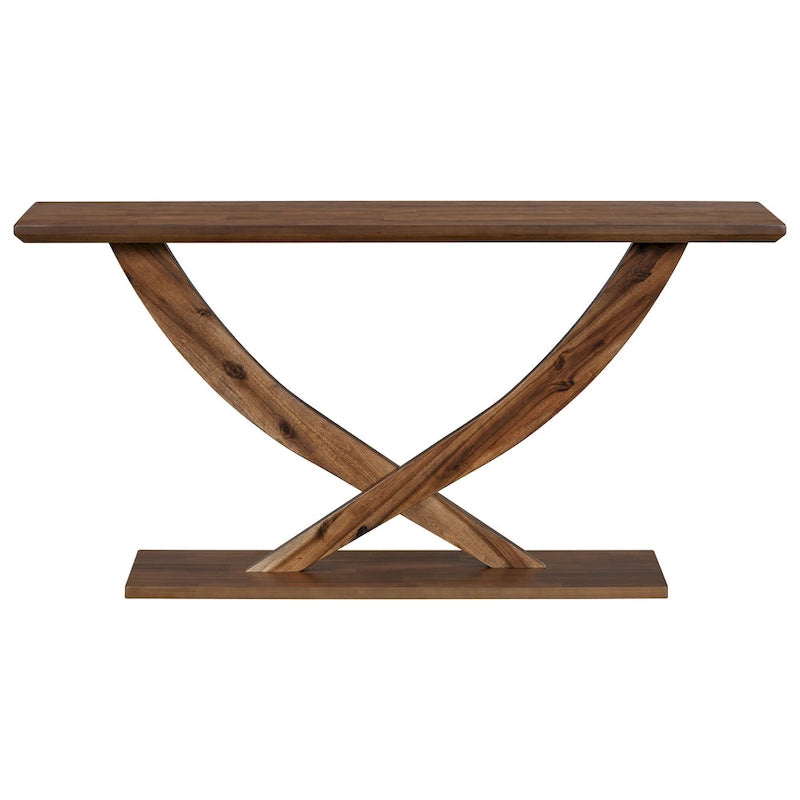 Christopher Knight Home - Tavolo Consolle Moderno Rustico Mirod con Design a Gambe Incrociate per Soggiorno e Camera da Letto