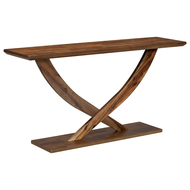 Christopher Knight Home - Tavolo Consolle Moderno Rustico Mirod con Design a Gambe Incrociate per Soggiorno e Camera da Letto