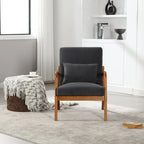 GDFStudio - Sedia d'accento Olivia imbottita in velluto con struttura in legno massello e cuscino confortevole