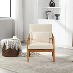 GDFStudio - Sedia d'accento Olivia imbottita in velluto con struttura in legno massello e cuscino confortevole