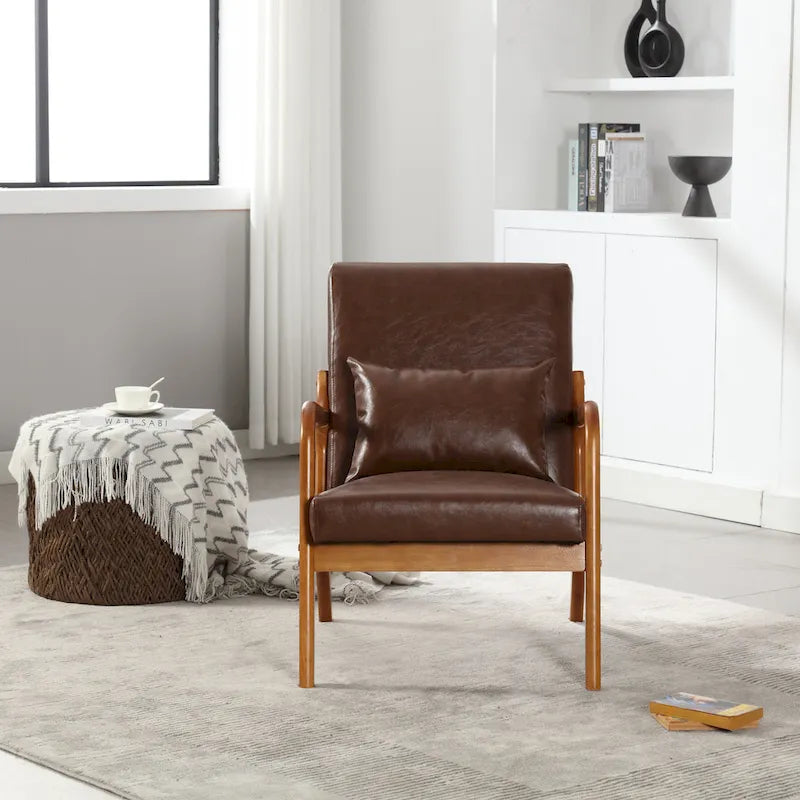 GDFStudio - Sedia d'accento Olivia imbottita in velluto con struttura in legno massello e cuscino confortevole