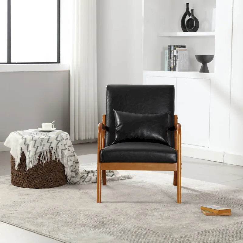GDFStudio - Sedia d'accento Olivia imbottita in velluto con struttura in legno massello e cuscino confortevole