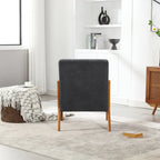 GDFStudio - Sedia d'accento Olivia imbottita in velluto con struttura in legno massello e cuscino confortevole