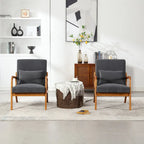GDFStudio - Sedia d'accento Olivia imbottita in velluto con struttura in legno massello e cuscino confortevole