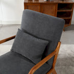 GDFStudio - Sedia d'accento Olivia imbottita in velluto con struttura in legno massello e cuscino confortevole