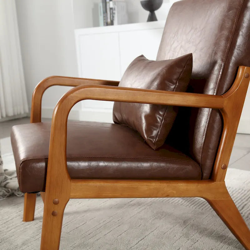 GDFStudio - Sedia d'accento Olivia imbottita in velluto con struttura in legno massello e cuscino confortevole