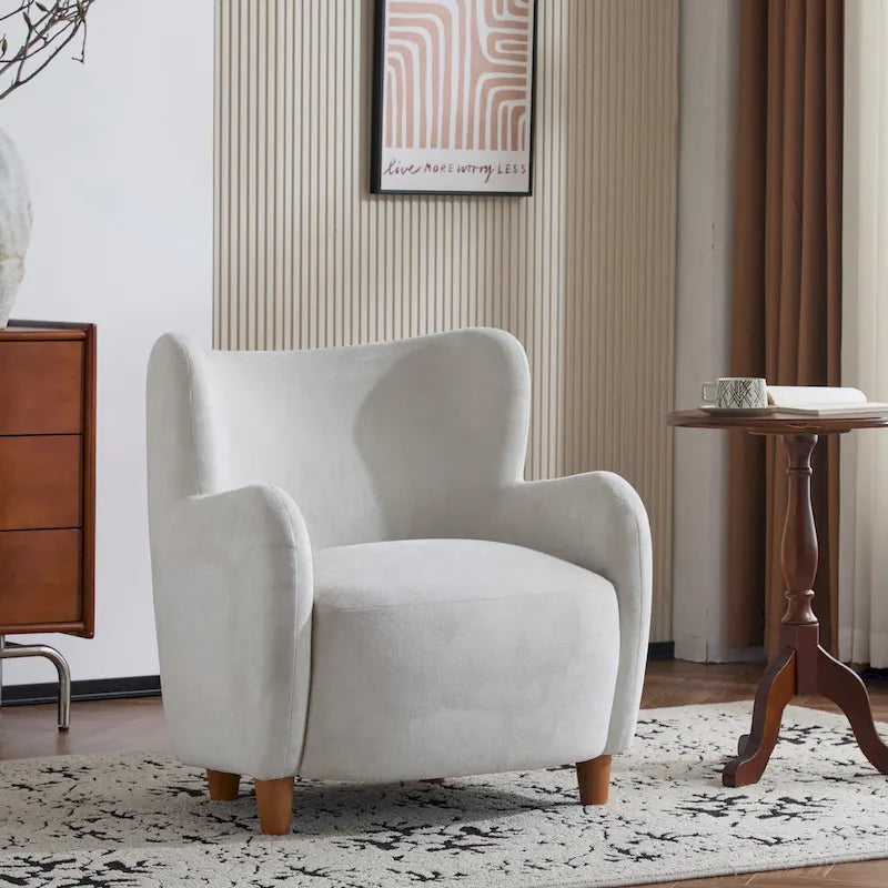 Poltroncina accent Bacho con schienale a orecchioni in tessuto di Christopher Knight Home