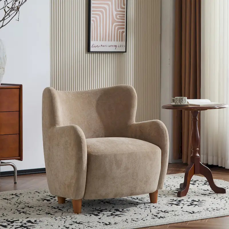 Poltroncina accent Bacho con schienale a orecchioni in tessuto di Christopher Knight Home