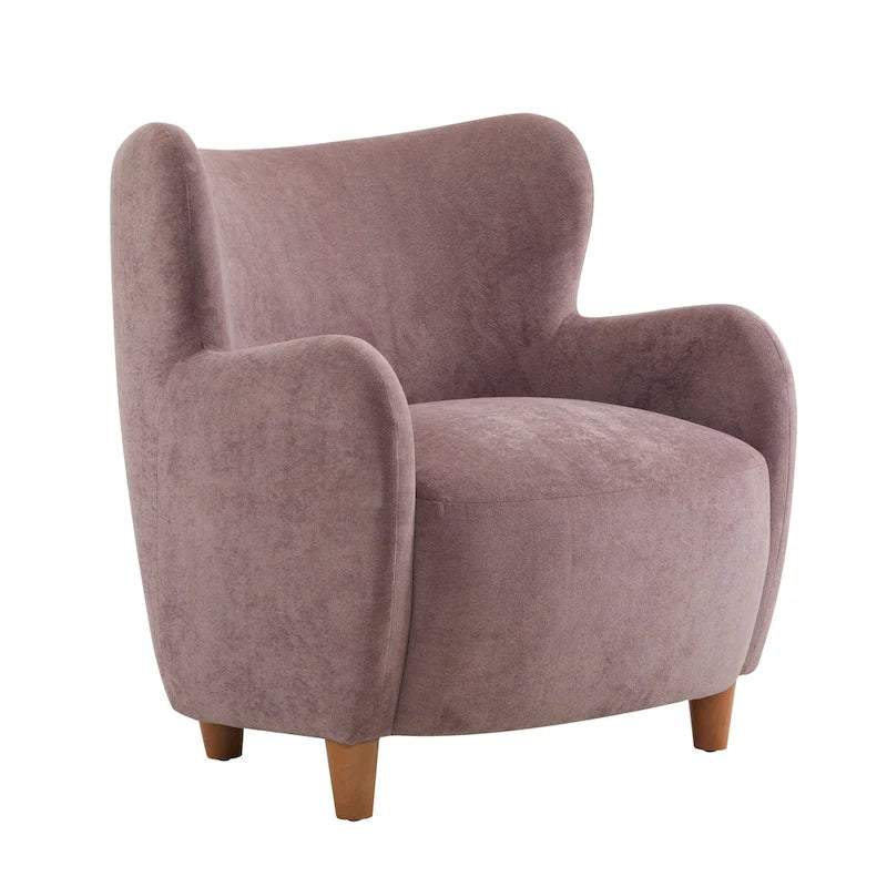 Poltroncina accent Bacho con schienale a orecchioni in tessuto di Christopher Knight Home