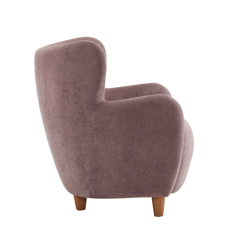 Poltroncina accent Bacho con schienale a orecchioni in tessuto di Christopher Knight Home