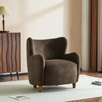 Poltroncina accent Bacho con schienale a orecchioni in tessuto di Christopher Knight Home