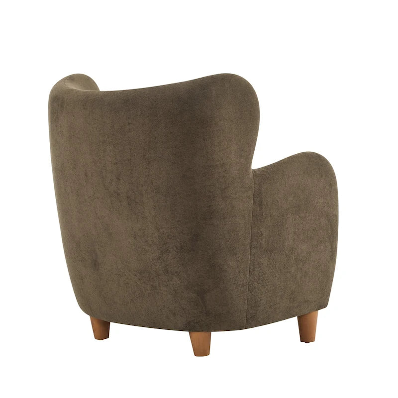 Poltroncina accent Bacho con schienale a orecchioni in tessuto di Christopher Knight Home