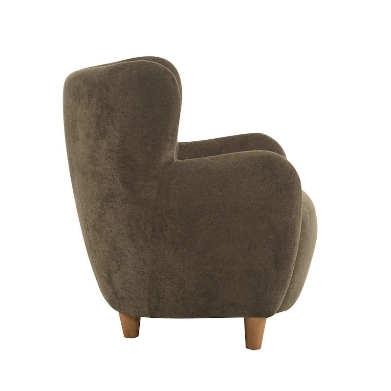 Poltroncina accent Bacho con schienale a orecchioni in tessuto di Christopher Knight Home