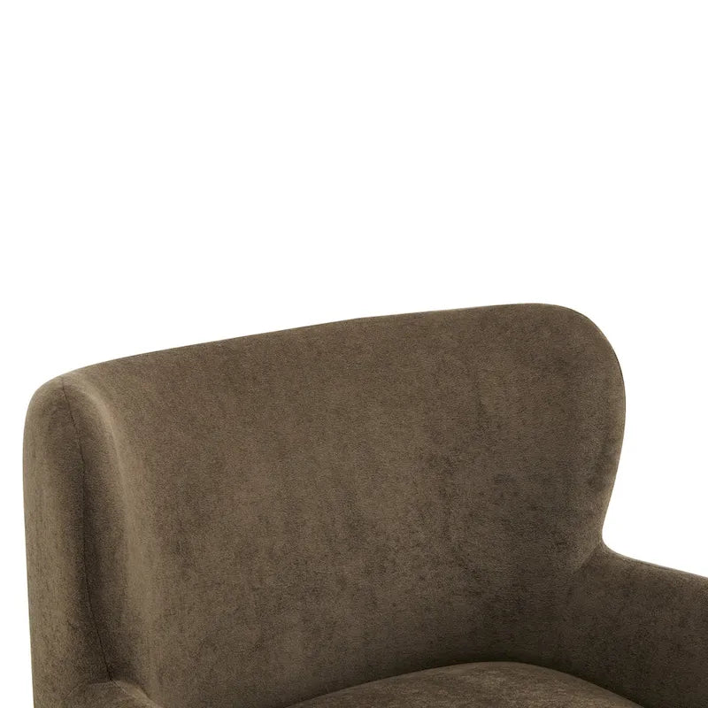 Poltroncina accent Bacho con schienale a orecchioni in tessuto di Christopher Knight Home