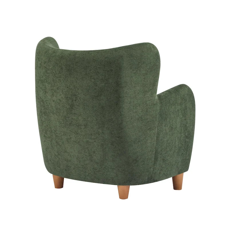 Poltroncina accent Bacho con schienale a orecchioni in tessuto di Christopher Knight Home