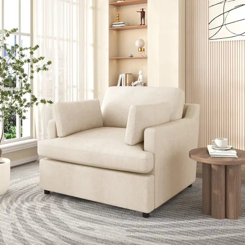 Poltrona moderna Naro in tessuto con cuscino removibile di Christopher Knight Home