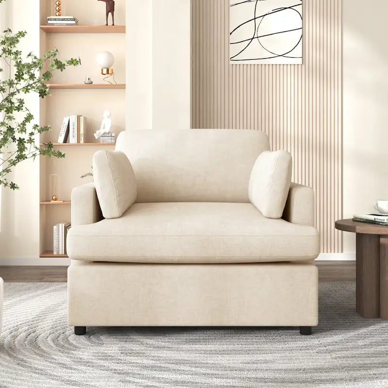 Poltrona moderna Naro in tessuto con cuscino removibile di Christopher Knight Home